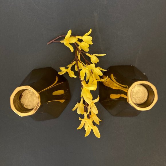 MCM Taper Candlestick Holders of Heavy Polished Brass Minimalistic Danish Design - Picture 8 of 16